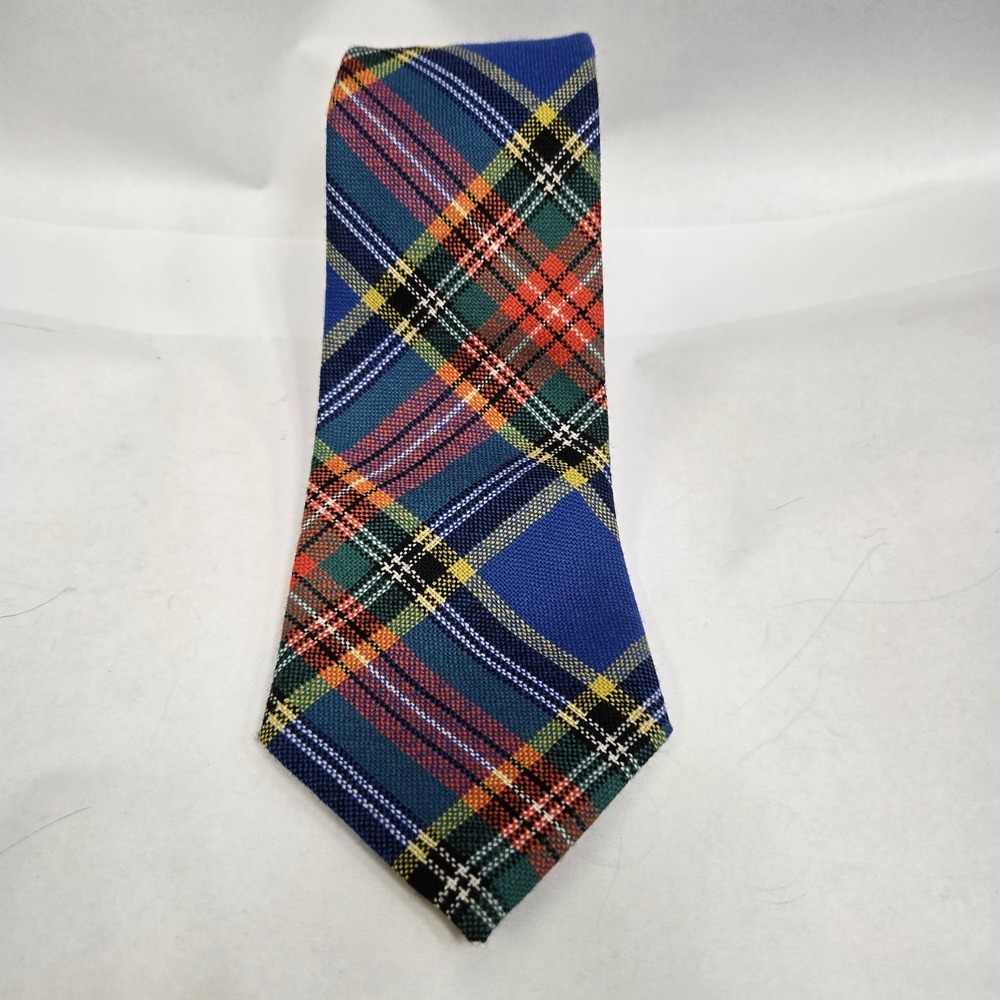 Ingles Buchan Scotland Wool Tartan Plaid Tie Blue Green Red Mens Necktie 56x3.5